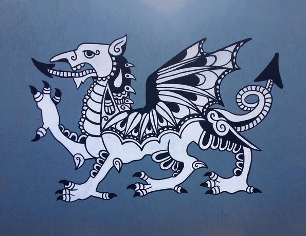 Welsh Dragon mural