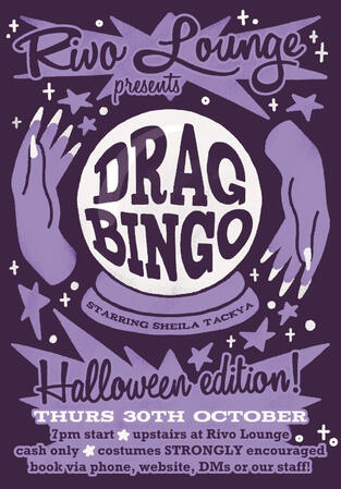 Halloween Drag Bingo poster Halloween Drag Bingo poster